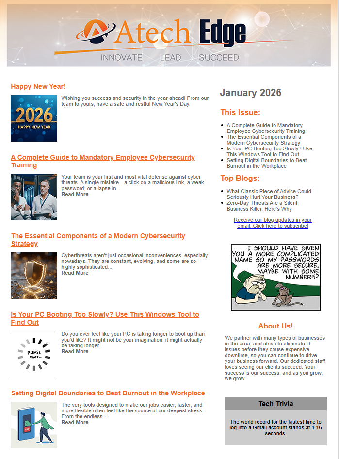 January 2026 Newsletter
