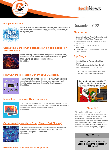 December 2022 Newsletter