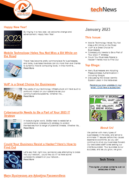 January 2023 Newsletter