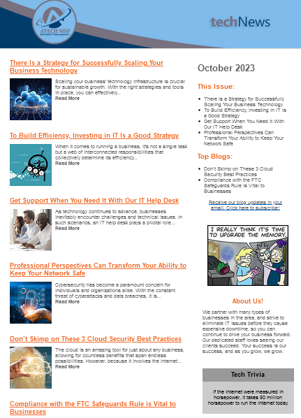 October 2023 Newsletter